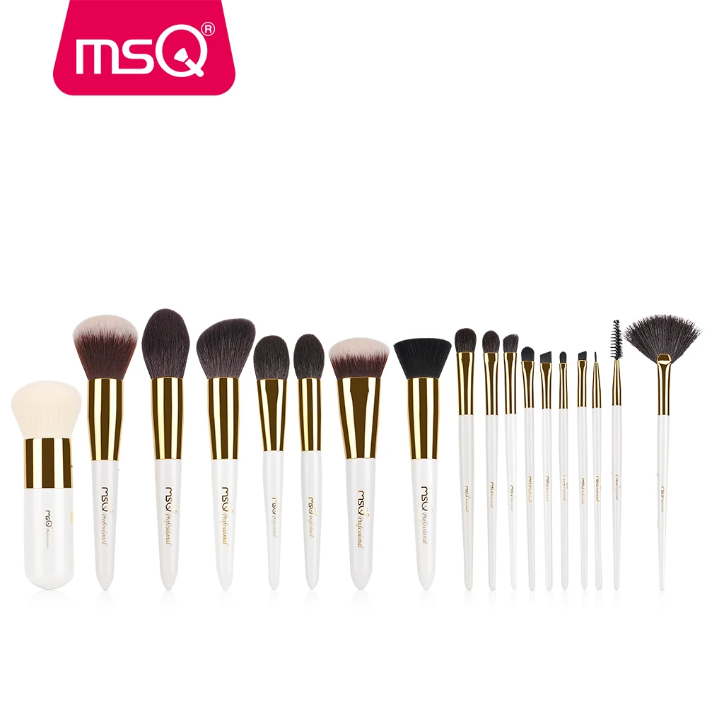 

MSQ 18pcs Makeup Brushes Set Professional Foundation Powder Eyeshadow Make Up Brushes Natural&Synthetic Hair Beauty Brush