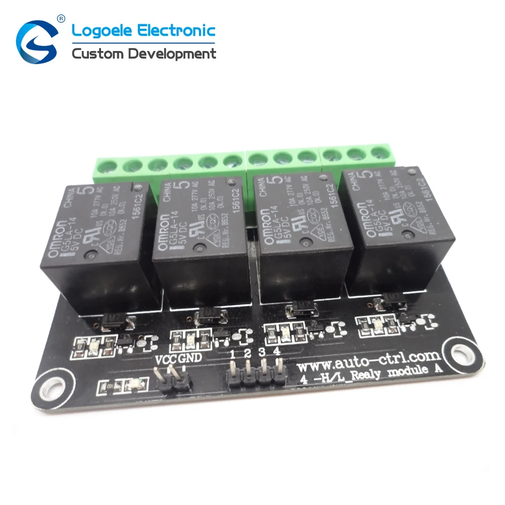 4 road relay module 12 v high level trigger relay four road extension board