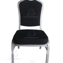 Стальной гостиничный стул LUYISI103025S, коммерческая ткань, порошковое покрытие, 5 шт/коробка, безопасный пакет