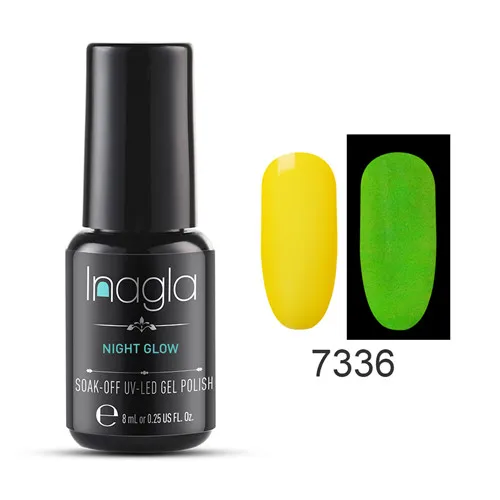 Inagla 8 мл светится в темноте лак для ногтей дизайн ногтей гель УФ-гель для ногтей лак замачиваемый гель лак для ногтей Полупостоянный - Цвет: 7336