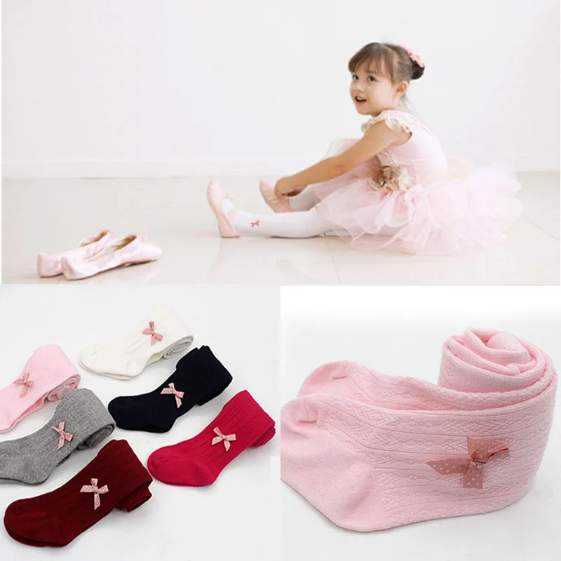 

Newborn Baby Stockings Warm Soft Cotton Baby Girl Children's Tights Infant Dot Bowknot Solid Leg Warmers Pantyhose