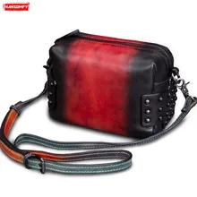 Новые женские сумки из натуральной кожи в стиле ретро, роскошные модные мини женские сумки через плечо с заклепками, маленькие сумки через плечо для девушек