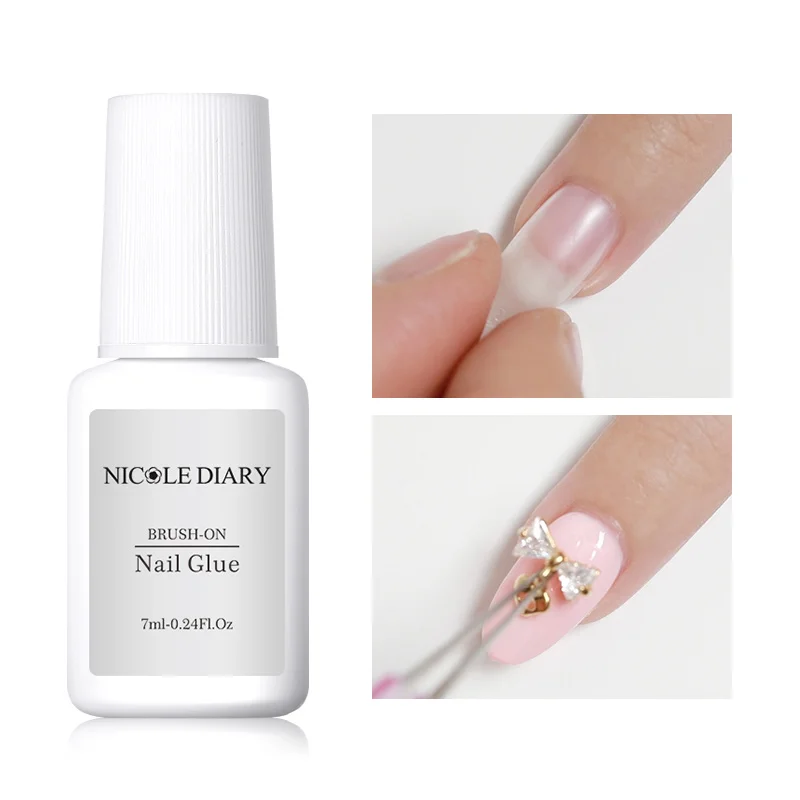 

NICOLE DIARY 7ml Nail Glue Transparent Multi-function Adhesive Glue Rhinestones Paste Finger Extension Tips Nail Art Tool