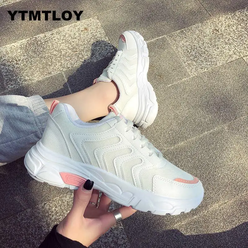 

Women Sneakers 2019 Fashion Casual Shoes Woman Comfortable Breathable White Flats Female Platform Chaussure Femme Sapatos