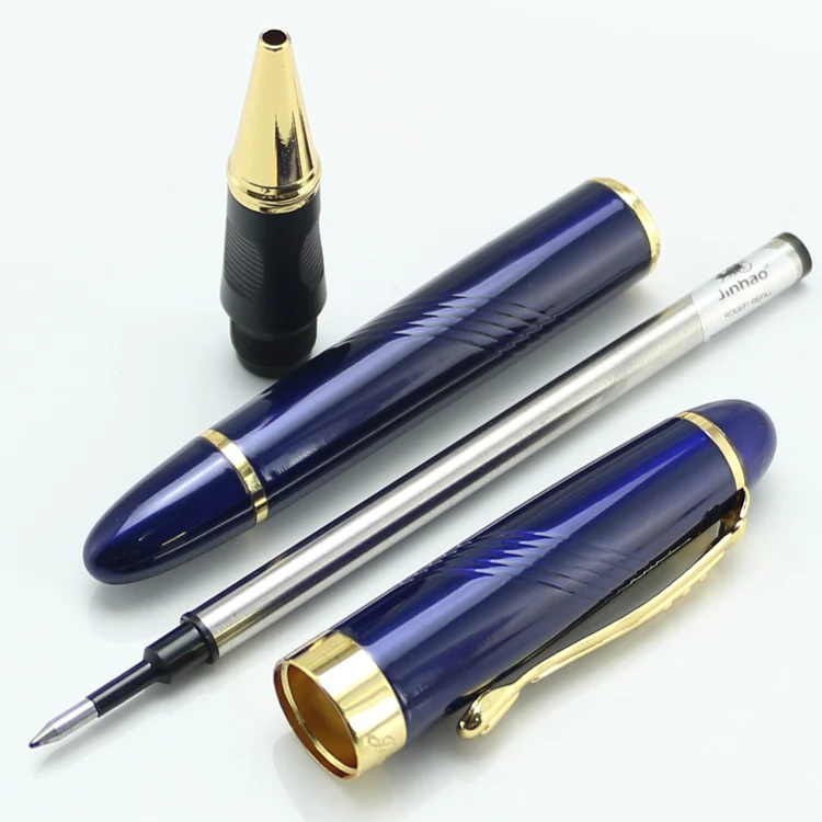 JINHAO X450 темно-синий и золотой Ролик Шариковая ручка Твист Carven Роскошные Письма подарочные ручки