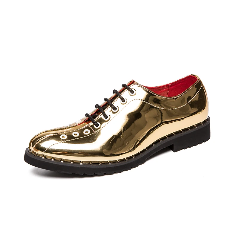 gold wedding men patent leather shoes italian pointed silver designer dress male footwear fashion brogue oxford shoes for men (31)