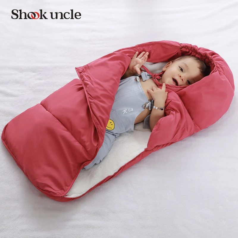 От 0 до 2 лет Конверт для новорожденных спальный мешок коляска зима кровать Пеленальное Одеяло с запахом постельные принадлежности милые вышитые мешок для сна для малышей