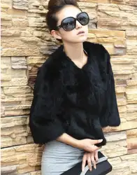 2017 мода темперамент пальто с мехом осенние и зимние женские корейские имитация пальто с мехом короткий отрезок кроличий мех женские