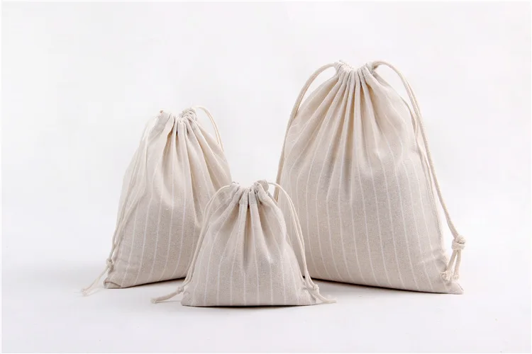3 шт./компл. в японском стиле мешок с кулиской с принтом нарисованный карман для хранения в полоску узор фермерский стиль мешок сумки