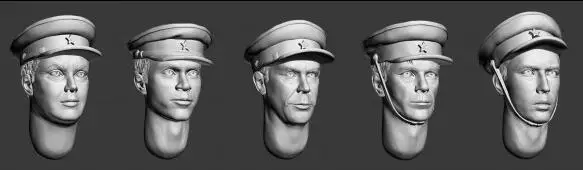 

1/35 Modified Parts Heads For Soldiers 5pcs/set