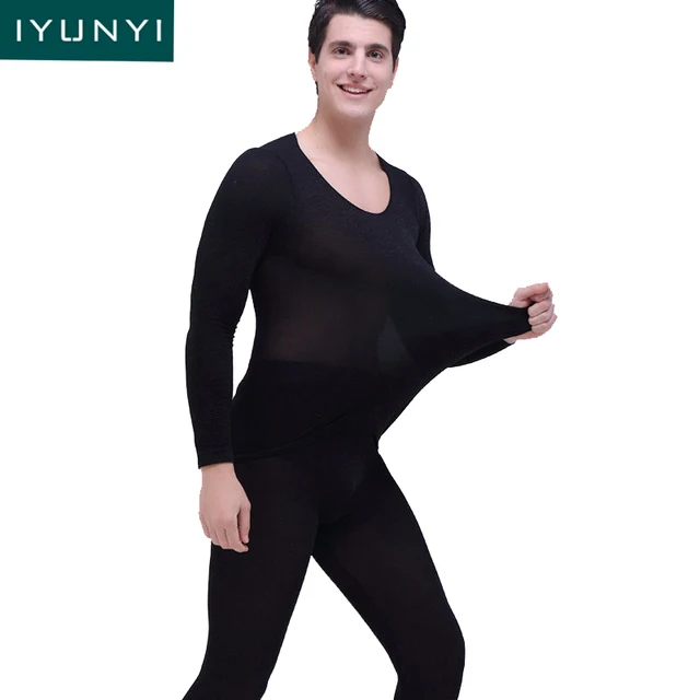 IYUNYI Men 37 Degree Thermal Underwear Set Ultrathin Heat Long Johns ...