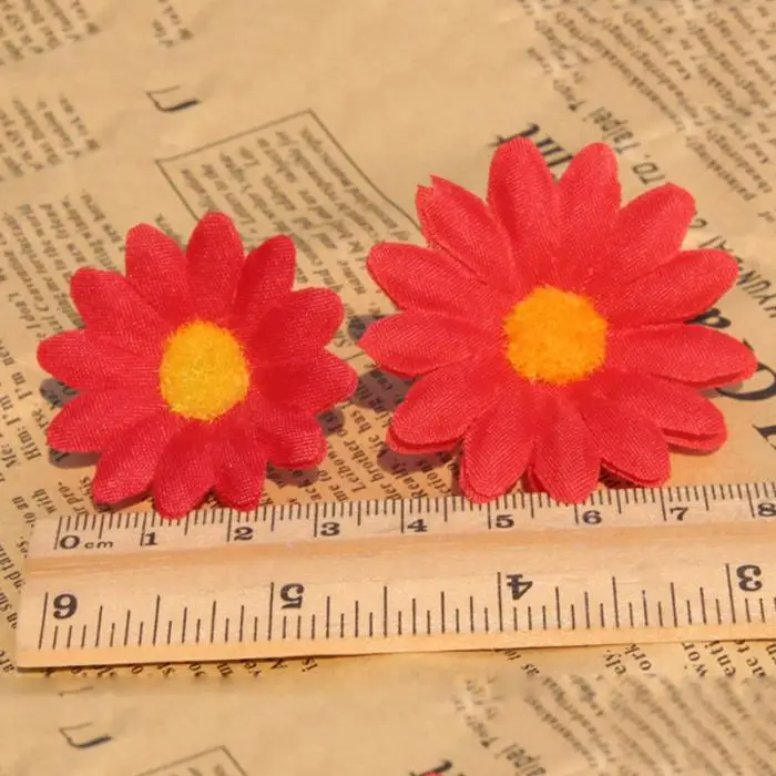 Искусственные Daisies, искусственные цветы для украшения дома, свадьбы, FP8, 100 шт