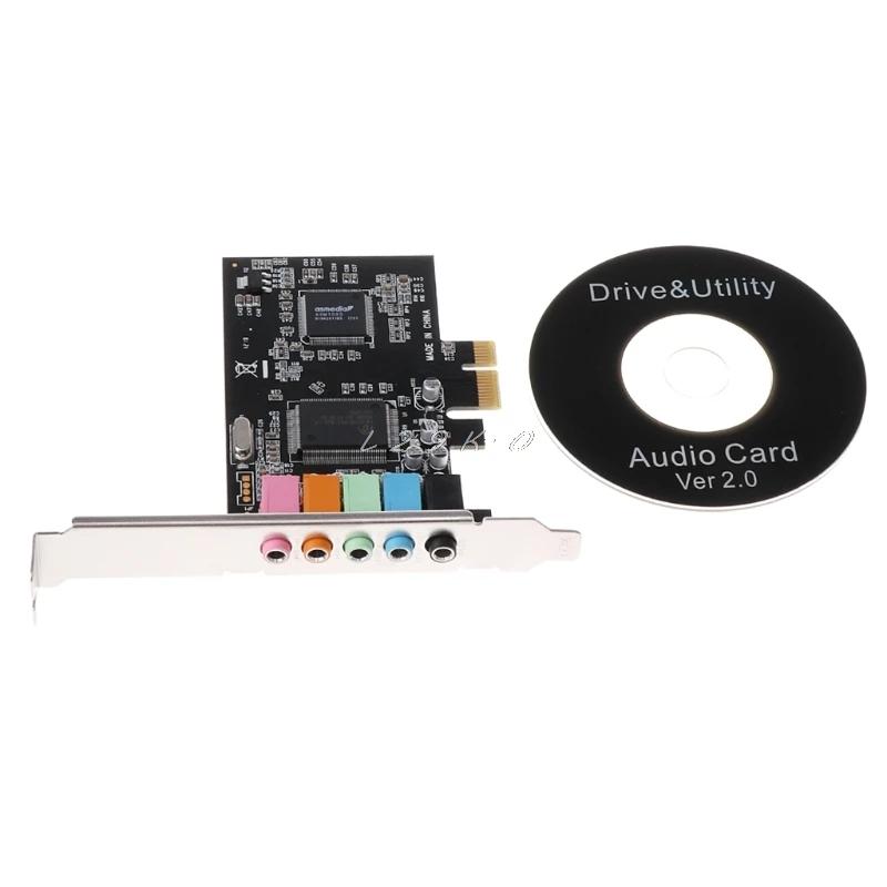 Звуковая карта PCI E цифровая звуковая 5 1 твердотельные конденсаторы CMI8738 чипсет +