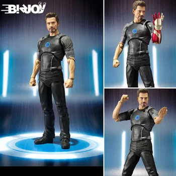 

15cm Avengers movable Tony Stark Iron Man Ironman Cartoon PVC Model Action Figure kids Adults Collectible Toy Doll