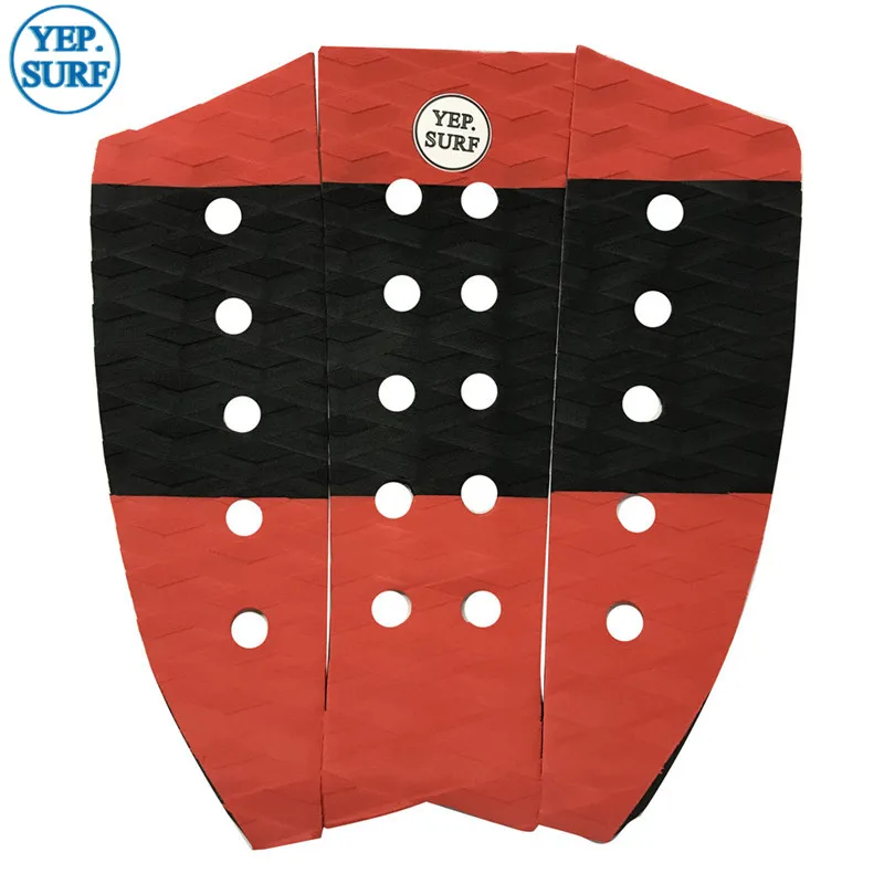 

Free Shipping EVA Deck Pad Red with black Pad Surfboard Traction Pad surf pads grip pranchas de