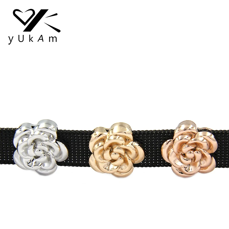 YUKAM серебряный цвет золотой цветок камелии горка талисман хранитель для