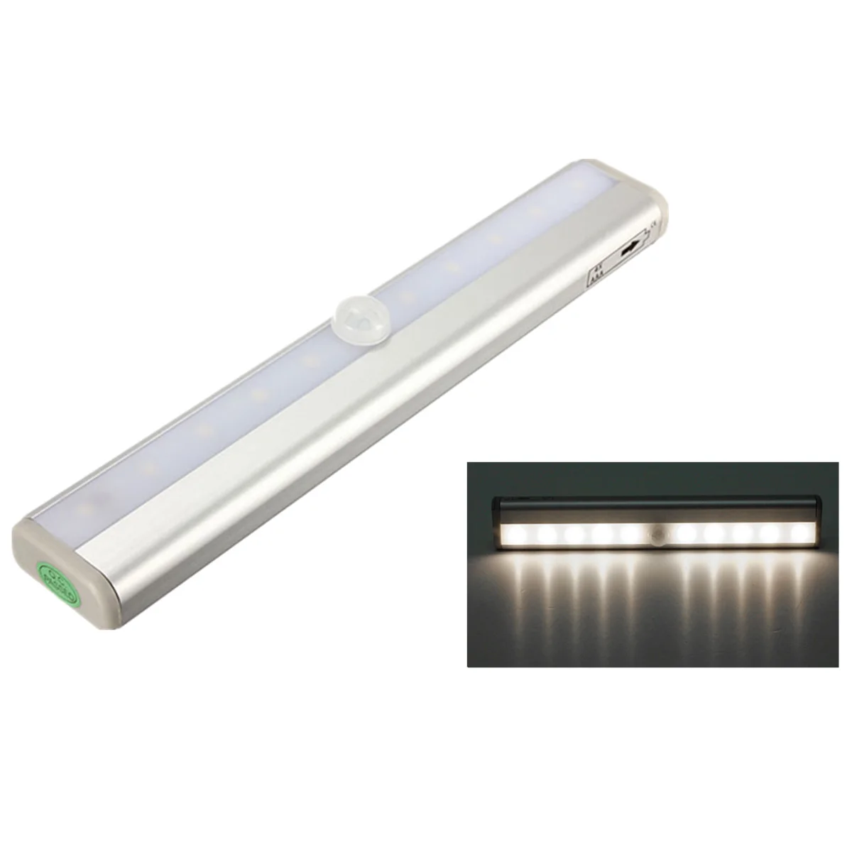 

10 LED PIR SENSOR LIGHT STRIP LAMP LIGHTING PR LADDER DRAWER CABINET WARDROBE