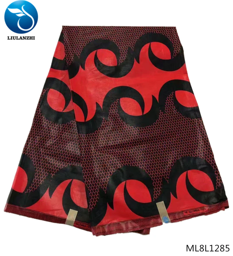 

LIULANZHI african wax fabrics ankara wax fabrics for dress Hot sale nigerian real wax fabric 6yards ML8L1260-ML8L1286