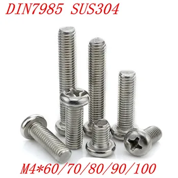 

20pcs m4*60/70/80/90/100 stainless steel 304 phillips rond pan head screw