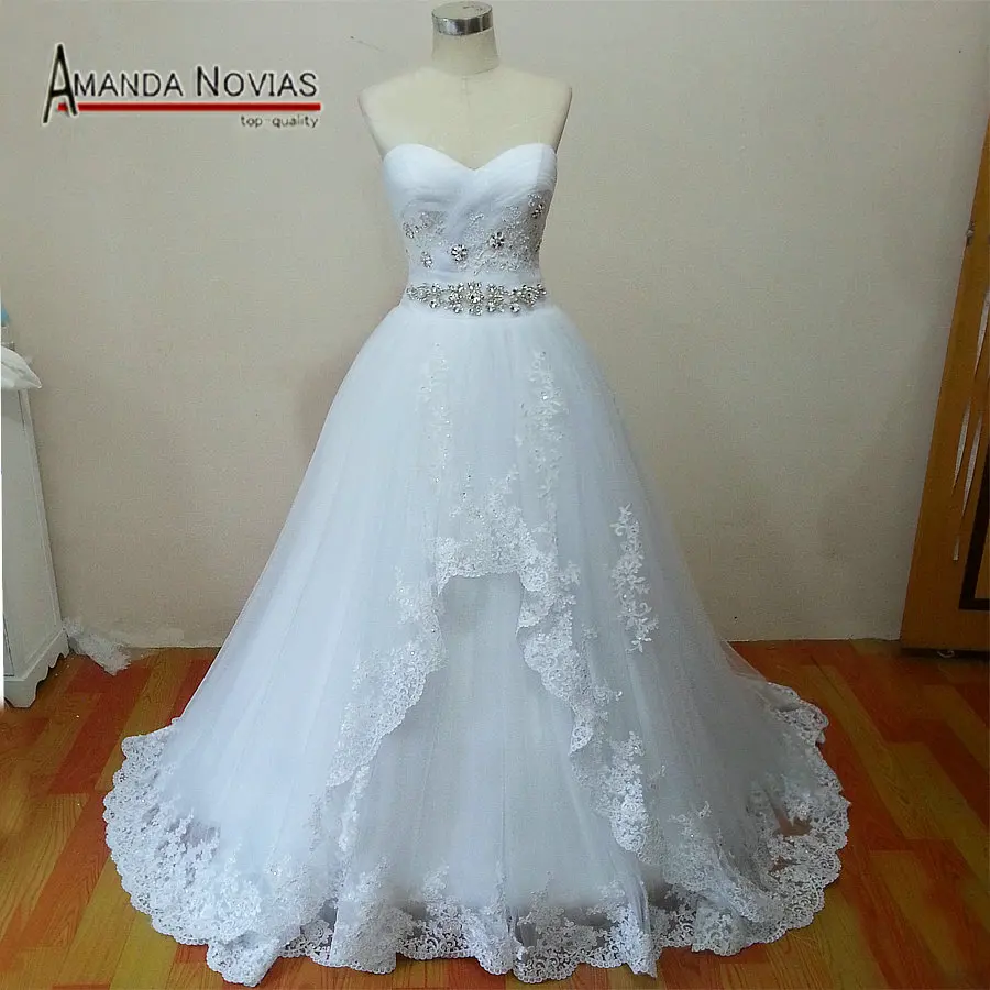 Hot Sale New Arrivals Amanda Brides Designer Real Sample Wedding Dress 2019