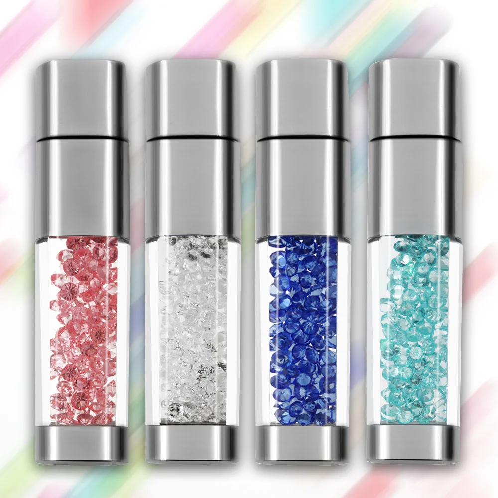 new TECHKEY Lipstick usb flash drive pen drive 64GB pendrive memory memoria cel usb stick 32GB 16GB 8GB 4GB Rhinestone gift