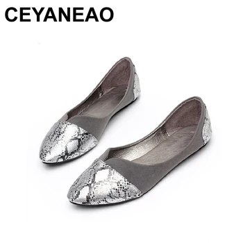 

CEYANEAO Woman shoes casual comfortable flat shoes ladies fashion large size soft soled shoes size 35-41