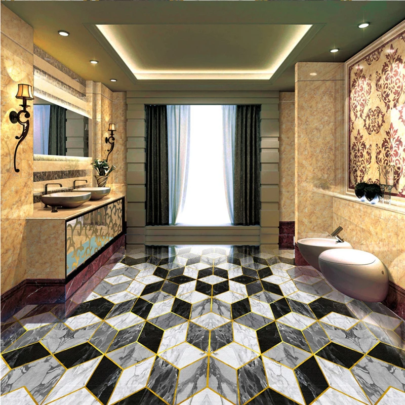 beibehang Customize any size mural hotel lobby art tiles parquet stone
bathroom 3d floor papel de parede 3d wall paper