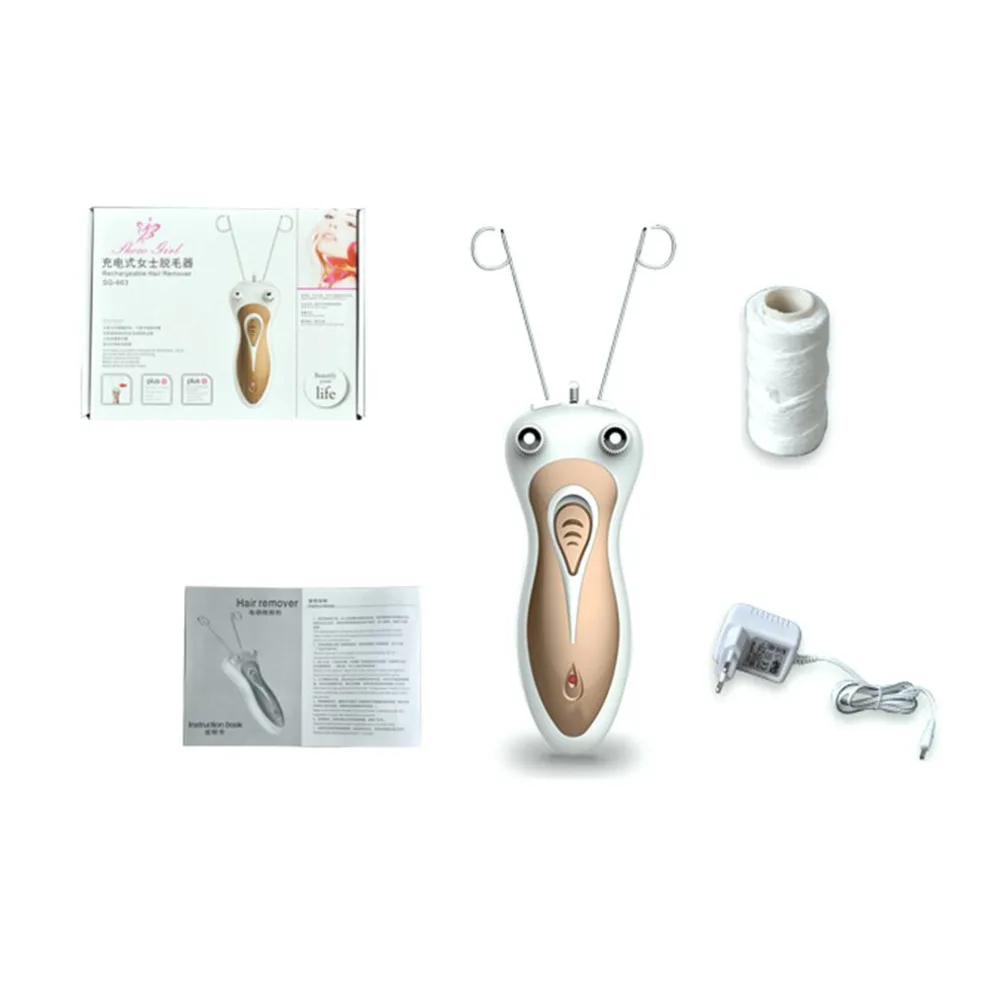 

Professional Electric Female Body Face Facial Hair Remover Defeatherer Cotton Thread Depilator Shaver Lady Beauty Care Machine