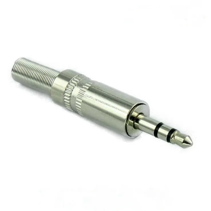 

3.5mm Plug Connector 5pcs Stereo Metal 3Poles 3.5 Plug&Jack Adapter With Spring Solder Wire Terminals R06 Drop Ship