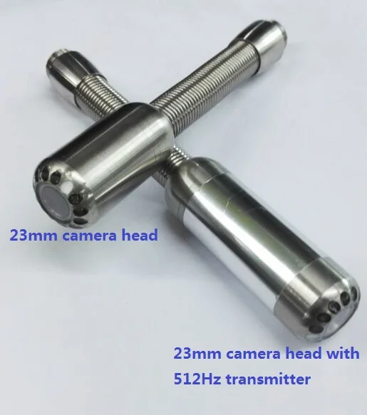 

diameter 23mm video color pipe / chimney / borehole / sewer inspection camera head with skid and 512Hz transmitter
