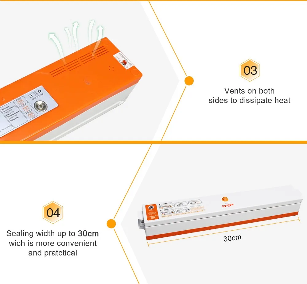 Cymye вакуумный упаковщик Еда вакуумный упаковщик упаковочная машина 220 В в том числе 15 шт можно использовать для Еда saver