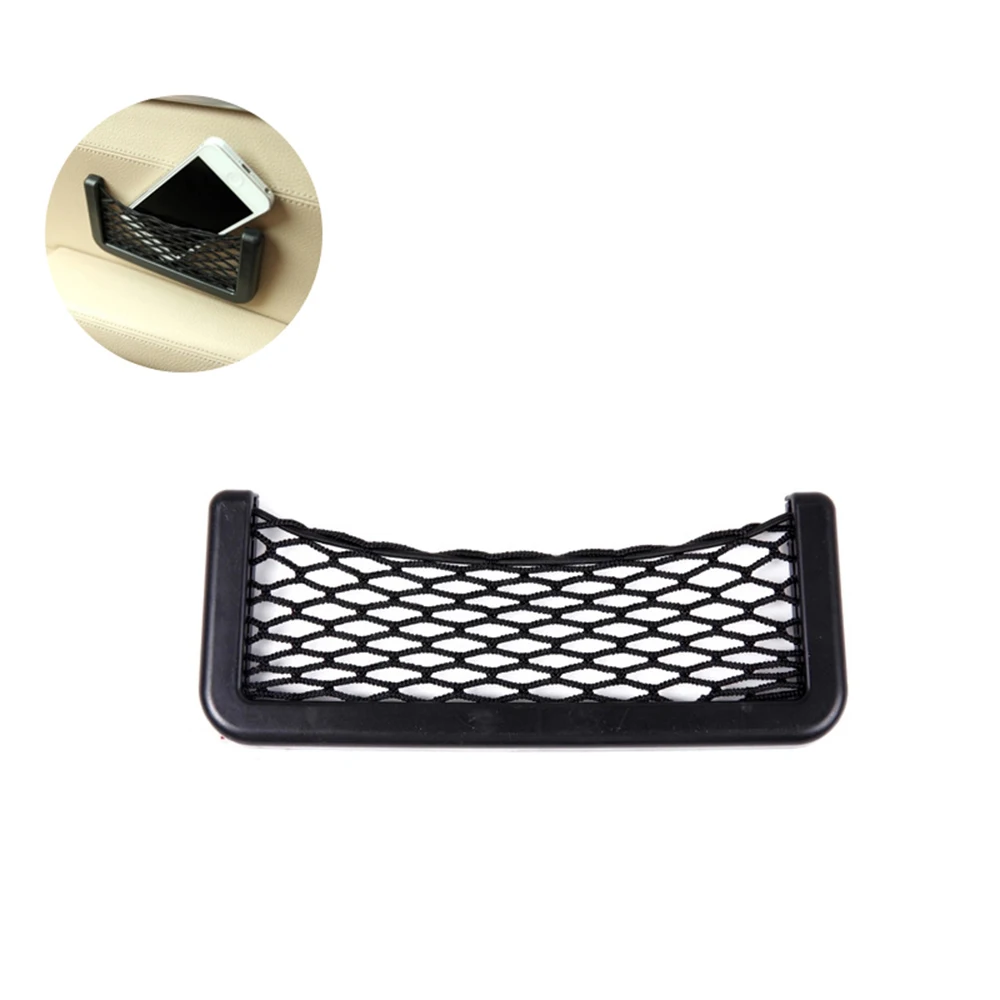 

Car Seat Side Phone Storage Mesh Net Bag Car Back Trunk Seat Elastic String Net Bag Car Trunk Sundries Organizer
