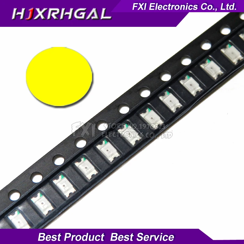 

100pcs yellow 1206 SMD LED diodes light Hot sale