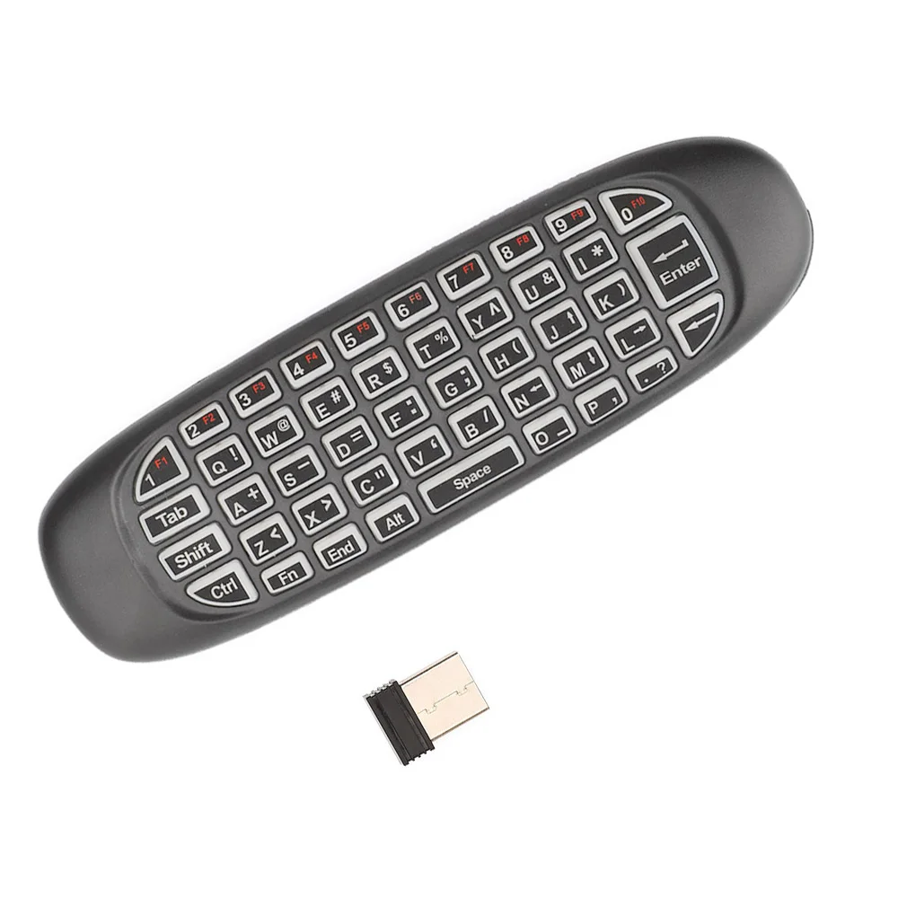 VONTAR C120 air mouse 2,4 Ghz fly mouse 3 цвета с подсветкой, английская Русская мини-клавиатура для Android tv BOX компьютера PC x96 mini MAX