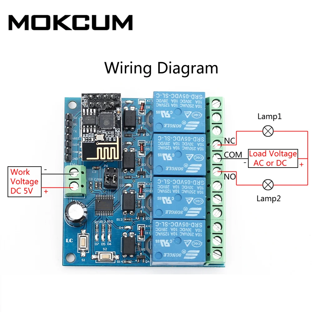 5 в ESP8266 ESP 01 4 Wifi реле канала модуль дистанционное управление переключатель для умного дома IOT передача телефона APP Control ler|Реле| | АлиЭкспресс