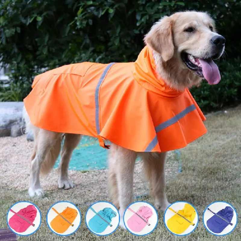 Large dog raincoat waterproof clothes for big dog coat costume Golden