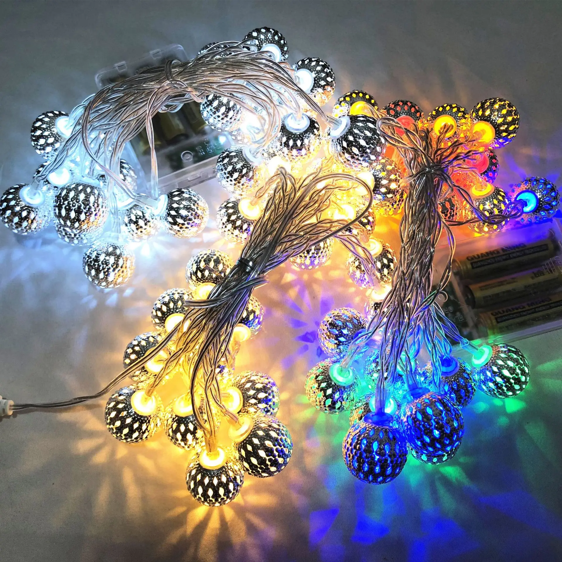 

LED Garland Morocco Ball String Lights 5M 50 LEDs Battery/USB Christmas Lighting Home Decoration for Holiday Wedding Birthday