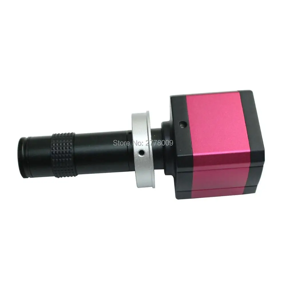 

14MP HDMI USB Digital Industry Video Microscope Camera Set TF Card Video Recorder 5X-100X High Working Distance C-mount Lens