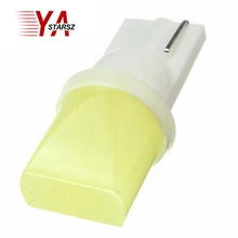 1pcs Car led 12V T10 cob 194 168 W5W 1 5W Ceramic Shell Super Bright White