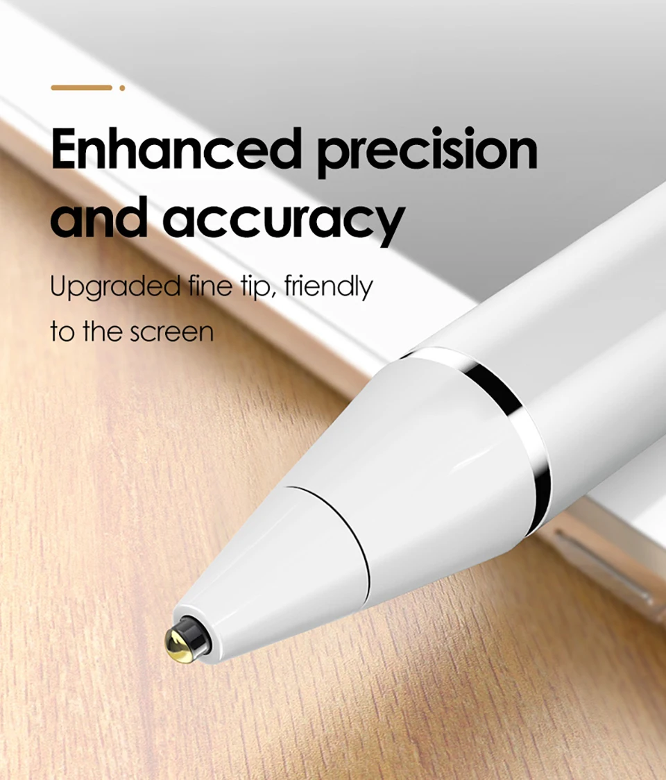 Универсальный стилус для сенсорного экрана, металлическая емкостная сенсорная ручка для iPad, iPhone, samsung, Xiaomi, huawei, оконная ручка для планшета, белая