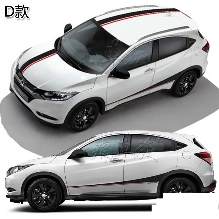 Наклейка на юбку для Honda Vezel XRV HRV BA063|sticker for honda|for hondacar line sticker |
