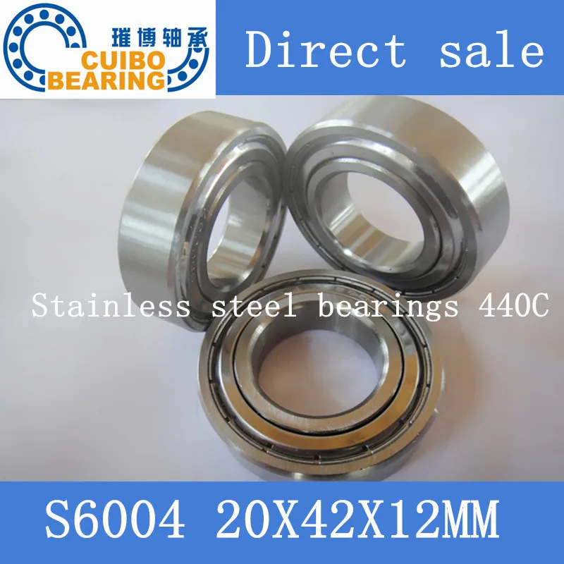 

Free Shipping 10PCS S6004ZZ Stainless Steel Bearing 20x42x12 Miniature 6004ZZ/SS Ball Bearings S6004