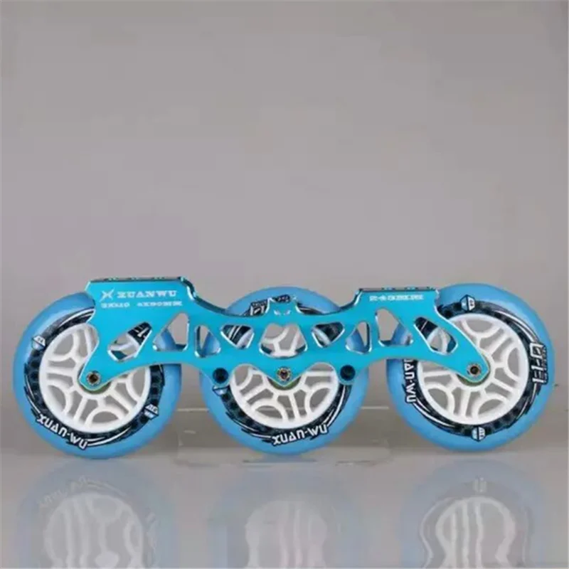 Frame+Wheel+Bearing 3X110mm Inline Speed Skating Frame Ultra Light Alloy CNC Base 85A PU Rodas 608 ILQ-9 for Powerslide CITYRUN