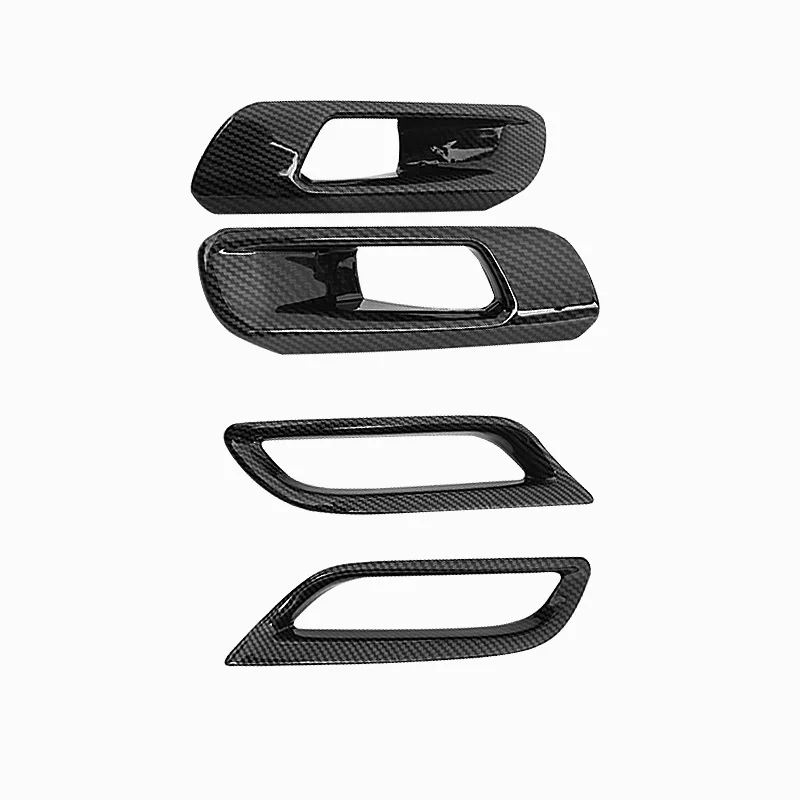 

QHCP 1Pair ABS Eletroplating Car Front Rear Fog Light Frame Cover Chrome Carbon Fiber Style Decoration Fit For Toyota Camry 2018