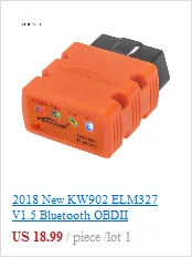 Новейший KW902 автомобильный диагностический инструмент ELM327 V1.5 OBDII Bluetooth адаптер OBD2 сканер ELM 327 Диагностический инструмент для Android ПК