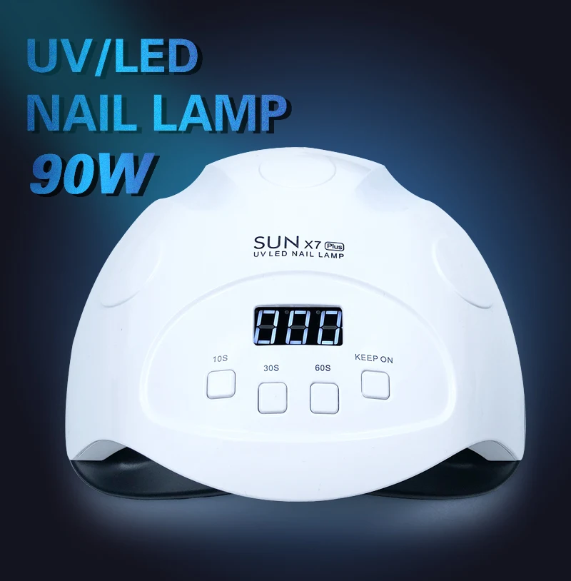 Брендовая лампа для ногтей 90 Вт SUN X7 plus лампа для ногтей УФ светодиодный светильник Сушилка для ногтей Гель-лак машина для ногтей автоматическое распознавание