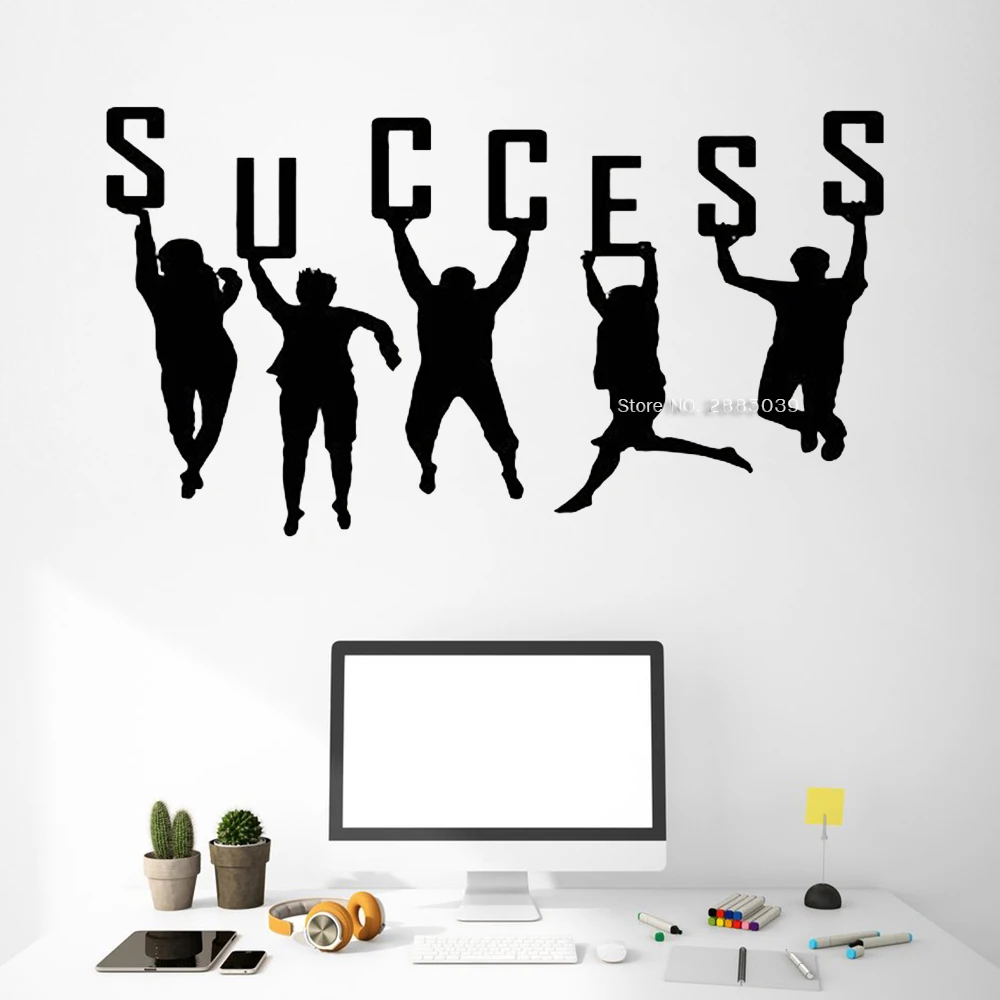 Successful Murals Office Wall Art Decal Teamwork Posters Work Idea