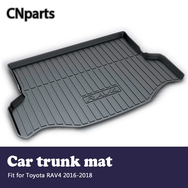 

CNparts 1Set Car Cargo Liner rear trunk mat For Toyota RAV4 2016 2017 2018 Car-styling Boot Waterproof Anti-slip mat Accessories