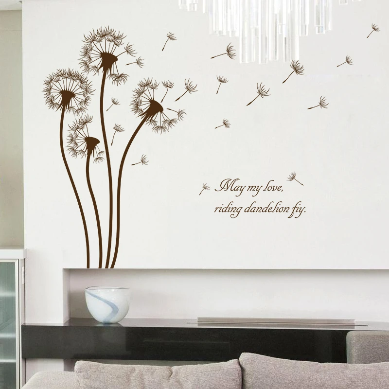 Dandelion Stickers Wall Sticker Wall Art Home Decoration Accessories Bedroom Decor Wall Stickers Home Decor Living Room Decoration Living Room Home Decor Living Roomdandelion Sticker Aliexpress