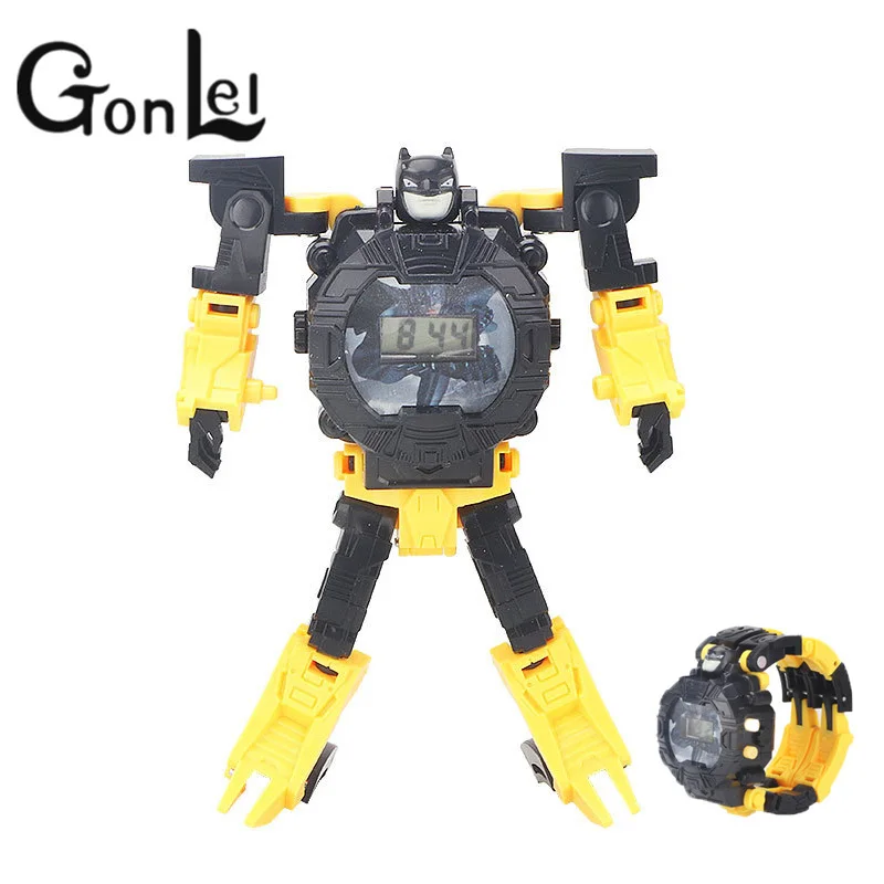 

NEW Spiderman Avengers 4 Cartoon Children Watches Robot Batman Irom Captain America Kids Watch Kids Girls Wristwatch